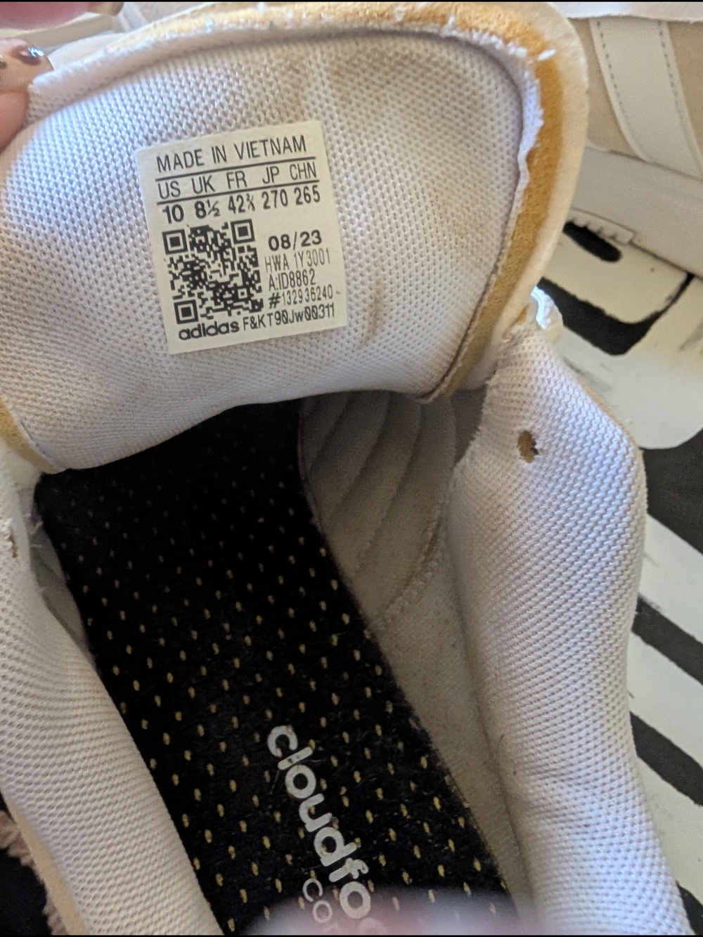 adidas Suede Casual Sneakers in Light Beige and White - Picture 6 of 8
